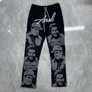 Black Grey Asaali Sweatpants message for sizes in stock!